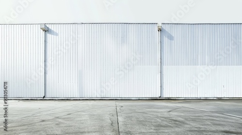Wallpaper Mural White Wall and Concrete, Minimalist Industrial Landscape Torontodigital.ca
