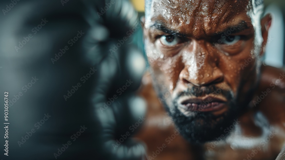 A black boxing glove in the midst of action, ready to strike an opponent, captures the dynamic and powerful essence of the sport of boxing, emphasizing skill and intensity. A black boxing glove in the midst of action, ready to strike an opponent, captures the dynamic and powerful essence of the sport of boxing, emphasizing skill and intensity.