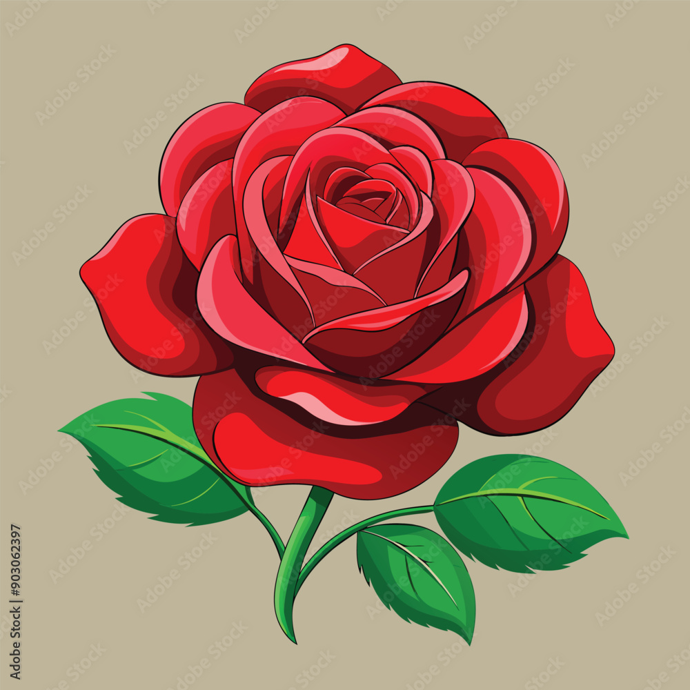 A beautiful rose design vector illustration download A beautiful rose design vector illustration download