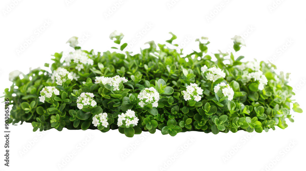 Close-up of Fresh Greenery with Vibrant White Flowers Expressing Nature's Beauty Close-up of Fresh Greenery with Vibrant White Flowers Expressing Nature's Beauty