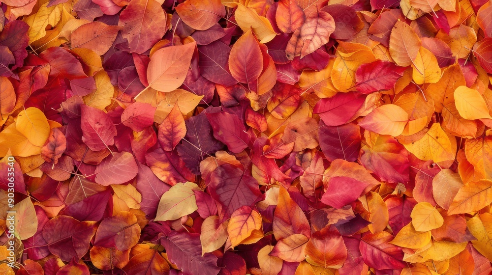 A vibrant fall leaves background with a mix of red, orange, and yellow hues, capturing the beauty of autumn A vibrant fall leaves background with a mix of red, orange, and yellow hues, capturing the beauty of autumn