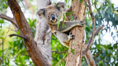 Koala in a Eucalyptus Tree