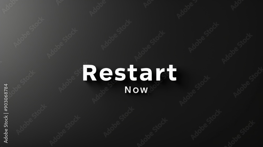 Restart Now - Minimalist Graphic Restart Now - Minimalist Graphic