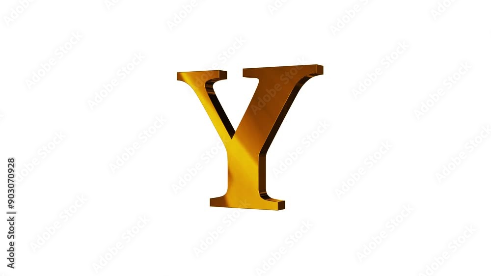 3D Rendered Y letter Moving on background. Character Type Element concept 3D Rendered Y letter Moving on background. Character Type Element concept