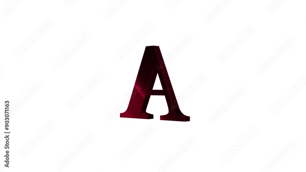 3D Rendered A letter Moving on background. Character Type Element concept 3D Rendered A letter Moving on background. Character Type Element concept
