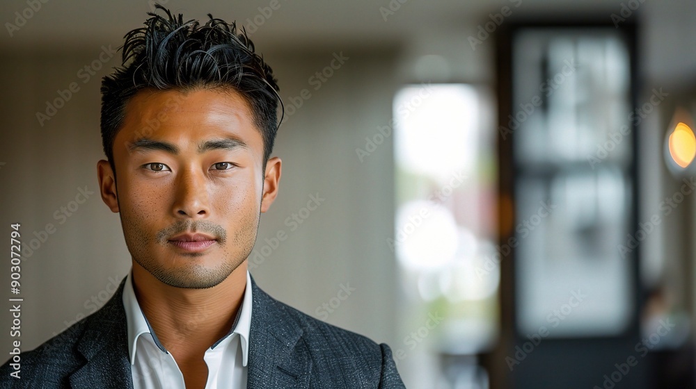 Confident and Focused: A portrait of a successful businessman, radiating confidence and determination with a sharp gaze and composed expression. Confident and Focused: A portrait of a successful businessman, radiating confidence and determination with a sharp gaze and composed expression.