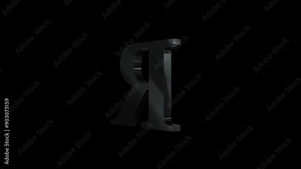 3D Rendered R letter Moving on background. Character Type Element concept 3D Rendered R letter Moving on background. Character Type Element concept