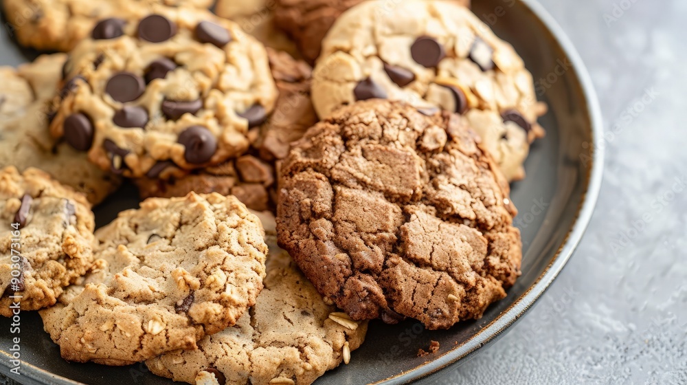 Closeup of assorted cookies on a plate Closeup of assorted cookies on a plate