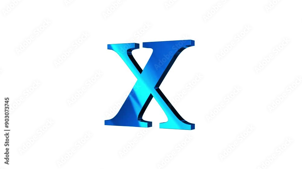 3D Rendered X letter Moving on background. Character Type Element concept 3D Rendered X letter Moving on background. Character Type Element concept