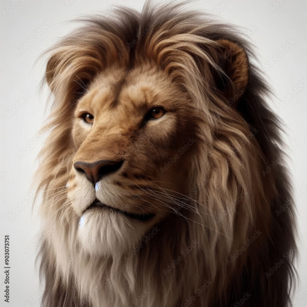 Fototapeta premium lion isolated on white background