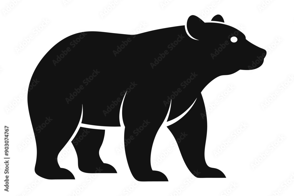 bear silhouette vector illustration bear silhouette vector illustration