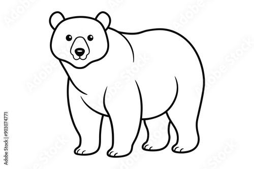 bear silhouette vector illustration