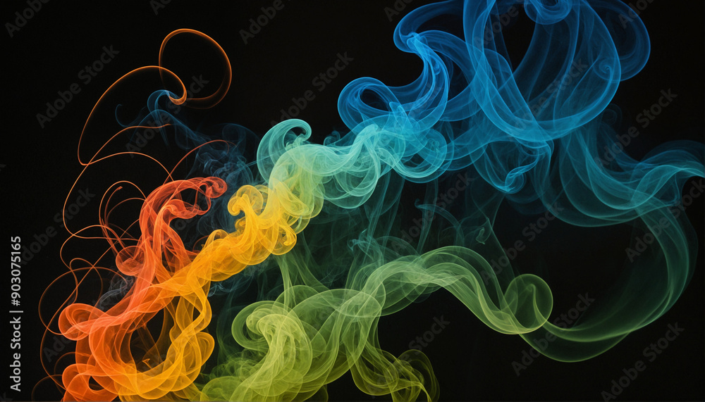 Fototapeta premium colorful smoke for art and for background and for graphic resources