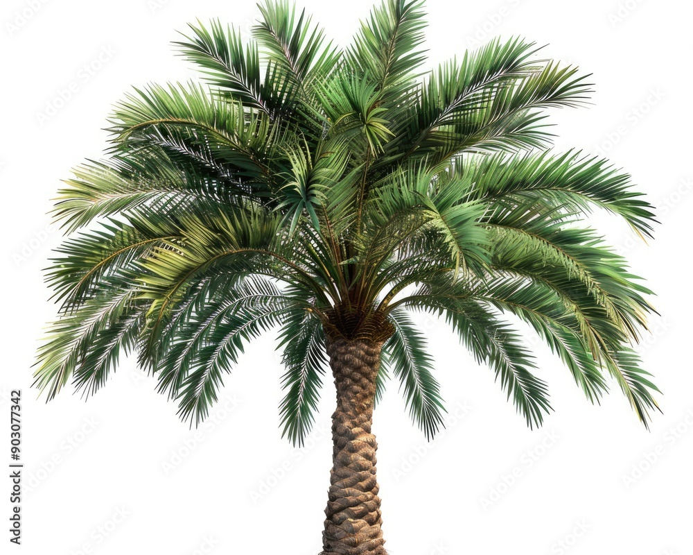 Phoenix Palm Tree Forest Isolated on Green Nature Background Phoenix Palm Tree Forest Isolated on Green Nature Background