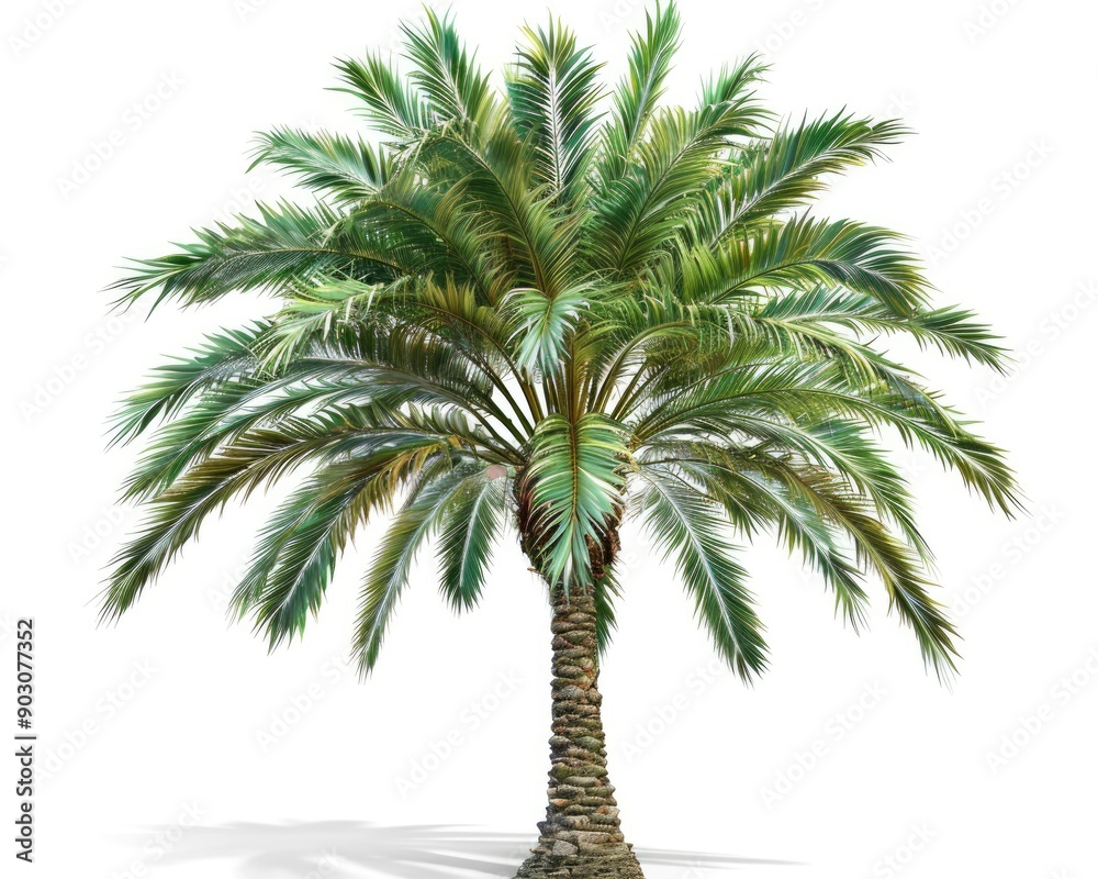 Fototapeta premium Phoenix Palm Tree Forest. Natural Green Foliage in Isolated Garden Environment