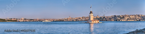 Maiden's Tower in Istanbul in the early morning at dawn