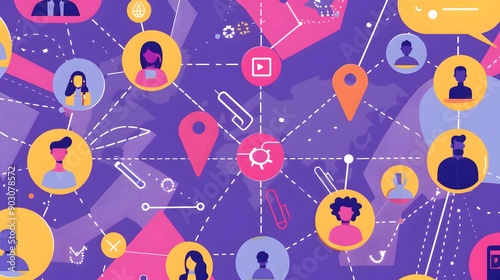 A digital marketing strategy map with markers illustrated as digital trailblazers