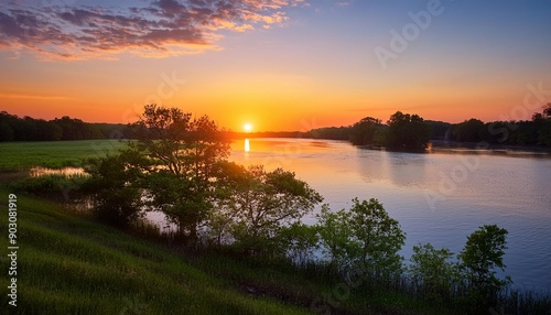 patuxent river at sunset in southern maryland calvert county usa photo