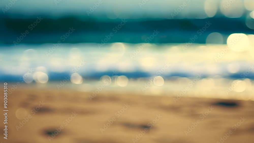 Blurred summer sea beach background, ocean waves, vacation mood Blurred summer sea beach background, ocean waves, vacation mood