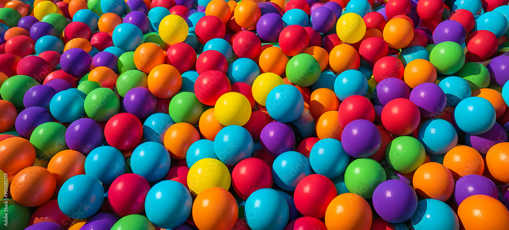 colorful plastic balls in the large dry children's pool in the play center. fun on the playground in the indoor park colorful plastic balls in the large dry children's pool in the play center. fun on the playground in the indoor park