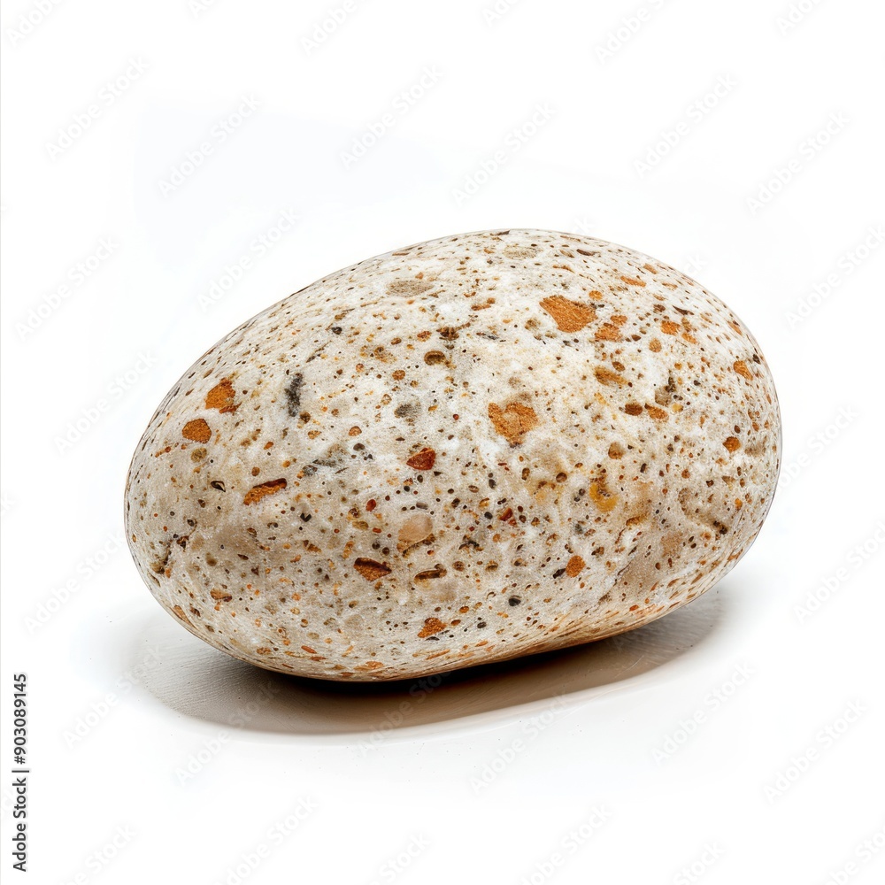 Medium shot of Massage stone, isolated on a white background, bright and vivid tonality Medium shot of Massage stone, isolated on a white background, bright and vivid tonality