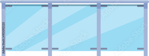 Glass balcony railing ensuring safety and adding a modern touch to an outdoor space