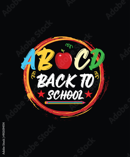 ABCD back-to-school vector t-shirt design