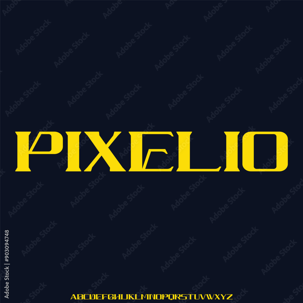 8 BIT FONT VECTOR DISPLAY FONT ALPHABET TYPE Stock Vector Adobe Stock