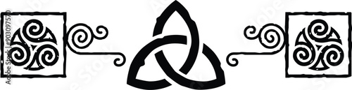 Celtic Tribal Spiral Header - Irish Triquetra