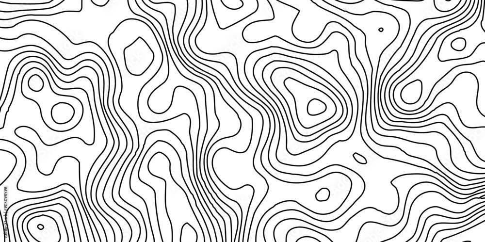 Obraz premium Landscape geodesy topographic map background.geographic line map with seamless ornament design,Seamless pattern with lines Topographic map. Abstract pattern with lines,