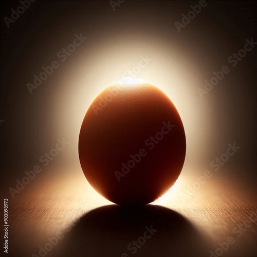 golden egg on black background