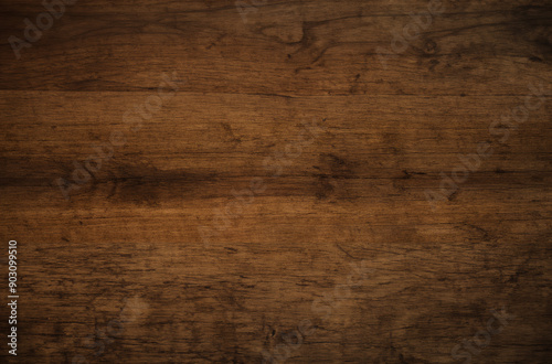 Weathered Dark Brown Wooden Texture Background