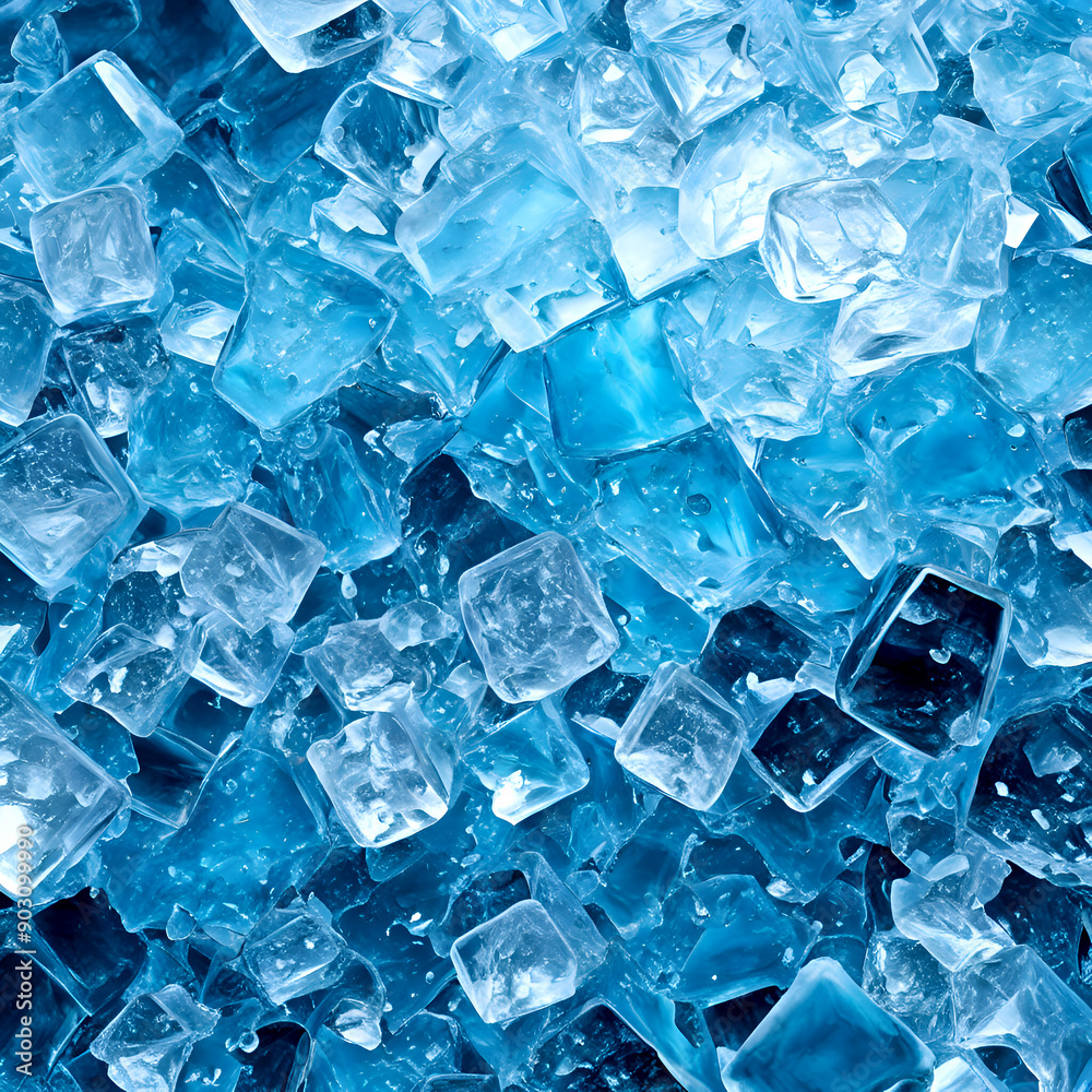 Obraz premium square ice banner background