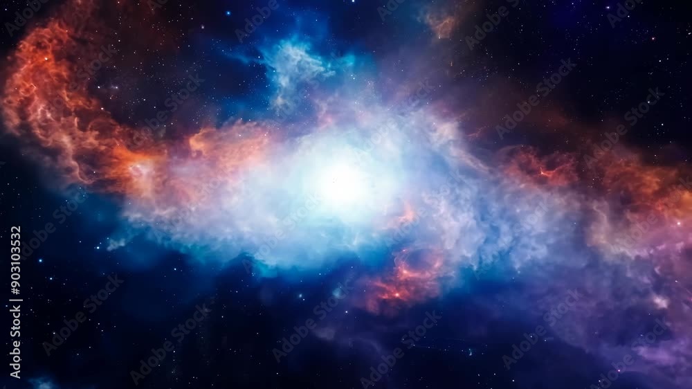 Bright nebula in outer space, cosmic phenomenon Bright nebula in outer space, cosmic phenomenon