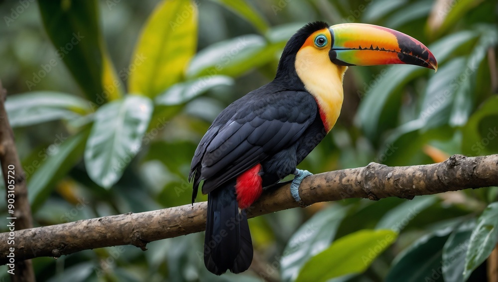 a toucan sitting on a tree branch a toucan sitting on a tree branch