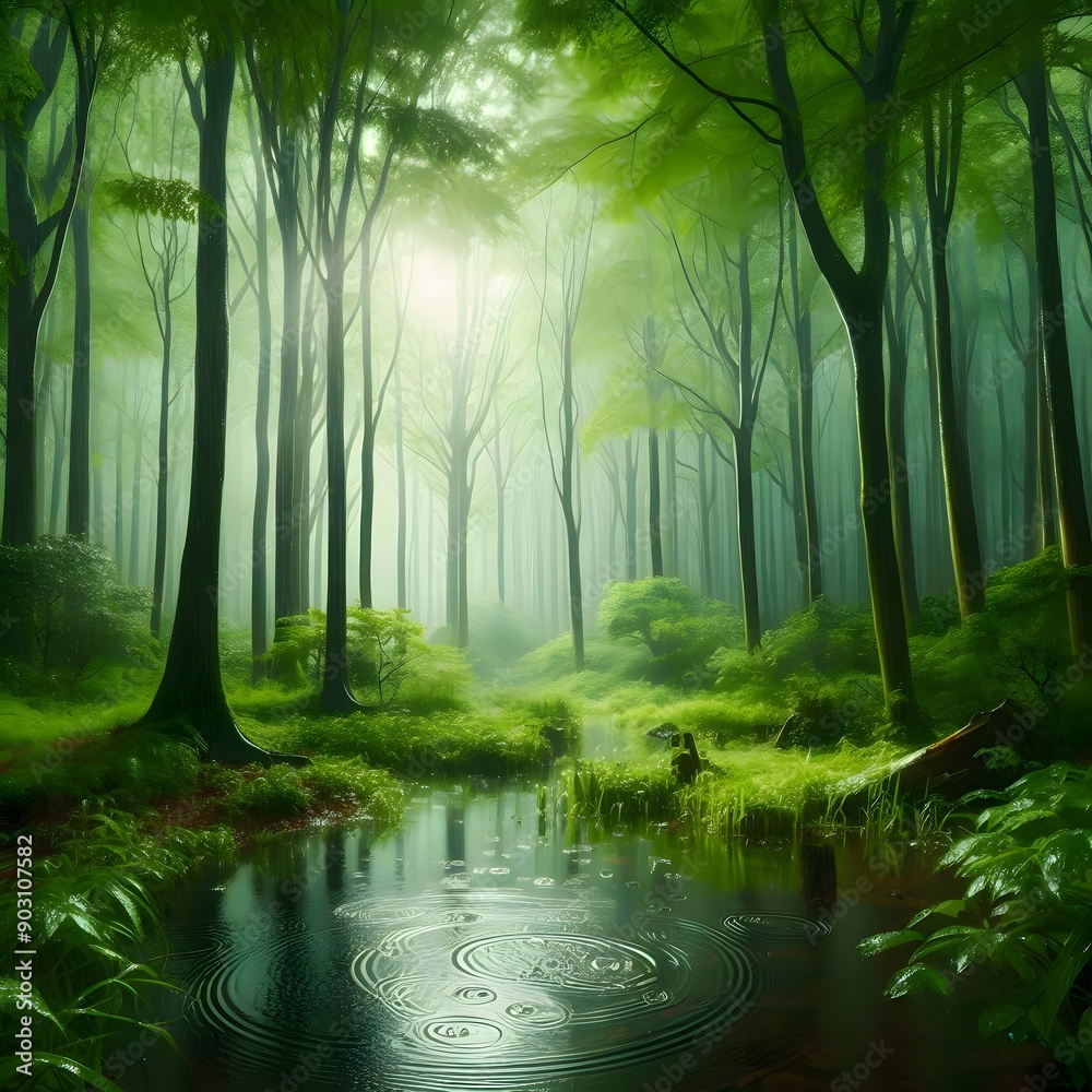 Obraz premium forest in the morning
