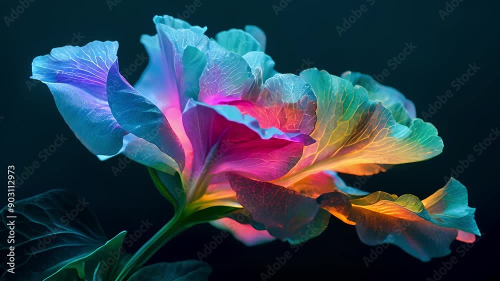 The shape of a lisianthus bloom, Galactic colors, Radiant, radiating, Neon colors light, Beautiful flower The shape of a lisianthus bloom, Galactic colors, Radiant, radiating, Neon colors light, Beautiful flower