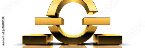 Golden Euro Sign: The Symbol of European Wealth and Economy - A Metaphorical Representation