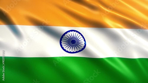 India Flag Animation (Close-up)
