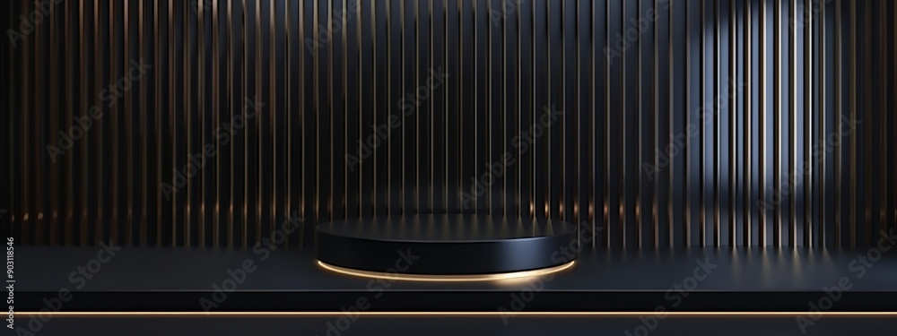 Black podium with sleek and modern design perfect for showcasing products in a sophisticated and elegant setting Black podium with sleek and modern design perfect for showcasing products in a sophisticated and elegant setting