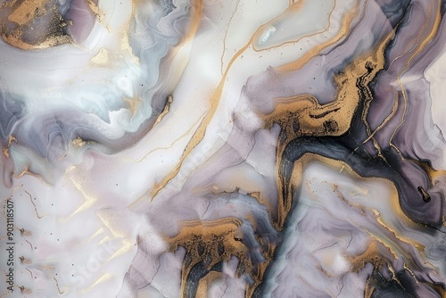 Abstract marble pattern mural wallpaper with artistic allure. Generative AI