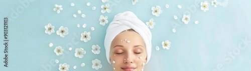 Woman enjoying a luxurious milk bath, Spa treatments, Nourishing and softening skin