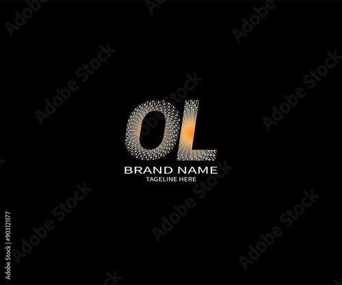 OL logo. O L design. White OL letter. OL O L letter logo design. Initial letter OL linked circle uppercase monogram logo.