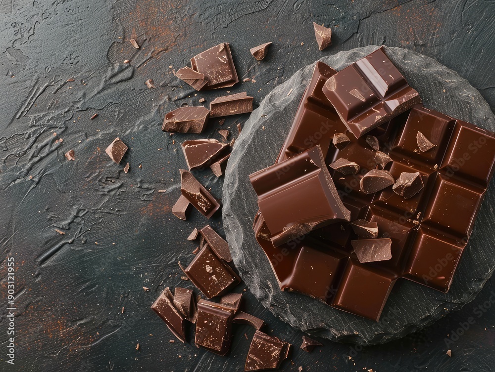 pieces of chocolate pieces of chocolate