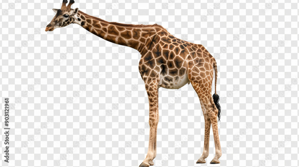 Naklejka premium giraffe on white background isolated