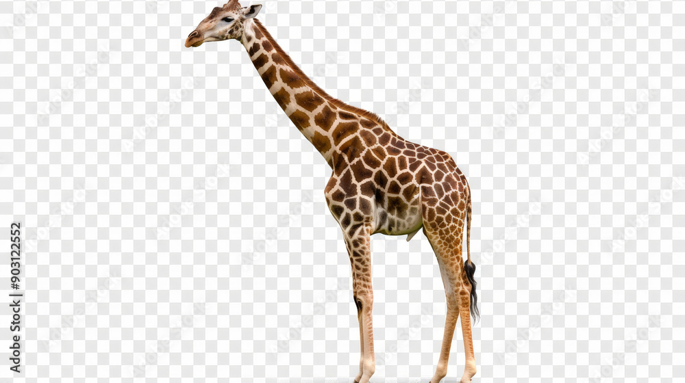 Obraz premium giraffe on white background isolated