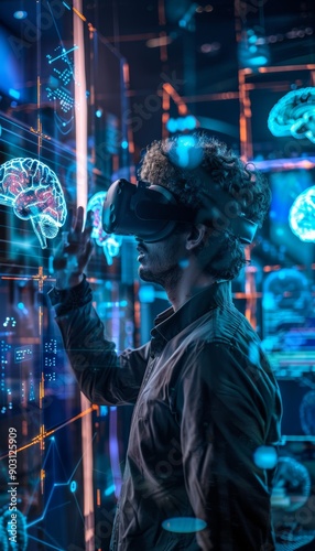 Innovative VR Technology in Neuroscience Research with Interactive Holographic Displays