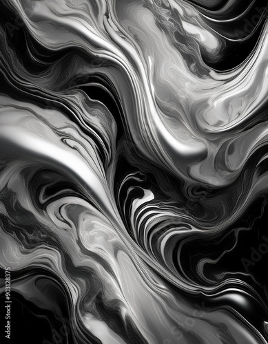 silver and black color abstract marble texture