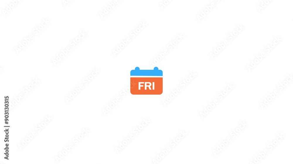 Friday calendar page days of the week icon, Wednesday calendar icon, days of the week. Friday calendar page days of the week icon, Wednesday calendar icon, days of the week.