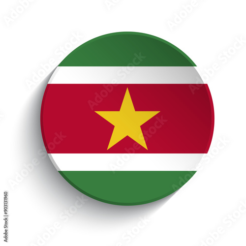 Free Download Suriname flag button - GFXLoad